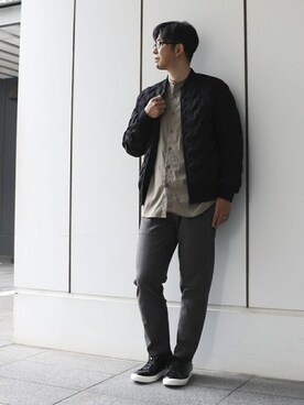 「COMME CA ISM（コムサイズム）のアイテム（ジャケット/アウター）」を使った、COMME CA ISM STAFFさん（メンズ・175cm）の秋コーディネート