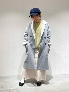 「リバーシブル」｜「アイテム（チェスターコート）」を使った、COMME CA ISM STAFFさん（レディース・148cm）の秋コーディネート