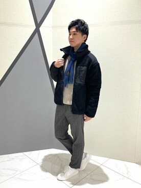 「COMME CA ISM（コムサイズム）のアイテム（ジャケット/アウター）」を使った、COMME CA ISM STAFFさん（メンズ・175cm）の秋コーディネート