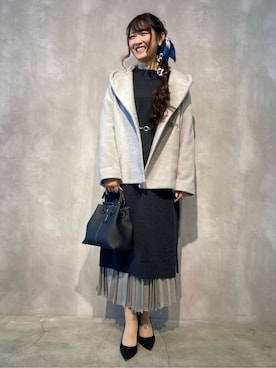 「COMME CA ISM（コムサイズム）のアイテム（その他アウター）」を使った、COMME CA ISM STAFFさん（レディース・160cm）の秋コーディネート