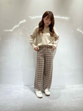 「ONIGIRI（オニギリ）のアイテム（スニーカー）」を使った、COMME CA ISM STAFFさん（レディース・154cm）の秋コーディネート