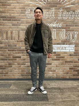 「COMME CA ISM（コムサイズム）のアイテム（ジャケット/アウター）」を使った、COMME CA ISM STAFFさん（メンズ・178cm）の秋コーディネート