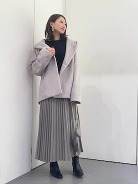 「COMME CA ISM（コムサイズム）のアイテム（その他アウター）」を使った、COMME CA ISM STAFFさん（レディース・157cm）の秋コーディネート