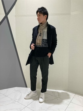 「COMME CA ISM（コムサイズム）のアイテム（その他アウター）」を使った、COMME CA ISM STAFFさん（メンズ・175cm）の秋コーディネート