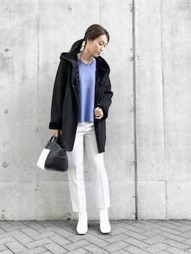 「COMME CA ISM（コムサイズム）のアイテム（その他アウター）」を使った、COMME CA ISM STAFFさん（レディース・168cm）の秋コーディネート
