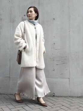「ショッピング」｜「アイテム（その他アウター）」を使った、COMME CA ISM STAFFさん（レディース・163cm）の秋コーディネート