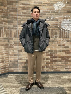 「COMME CA ISM（コムサイズム）のアイテム（ジャケット/アウター）」を使った、COMME CA ISM STAFFさん（メンズ・178cm）の秋コーディネート