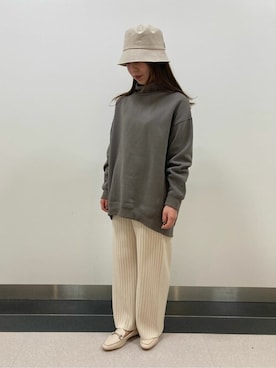 「COMME CA ISM（コムサイズム）のアイテム（帽子）」を使った、COMME CA ISM STAFFさん（レディース・153cm）の冬コーディネート