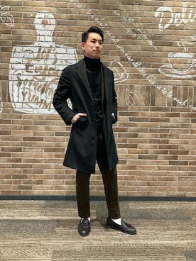 「COMME CA ISM（コムサイズム）のアイテム（ジャケット/アウター）」を使った、COMME CA ISM STAFFさん（メンズ・178cm）の冬コーディネート