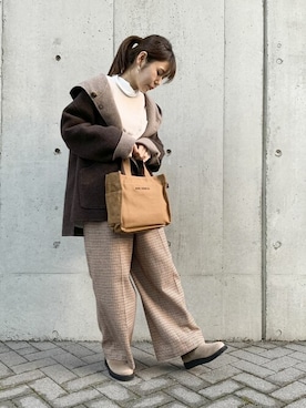 「ONIGIRI（オニギリ）のアイテム（スウェット）」を使った、COMME CA ISM STAFFさん（レディース・152cm）の冬コーディネート