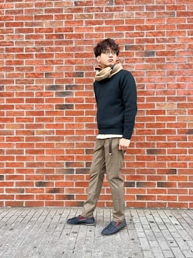 「コムサコミューン」｜COMME CA ISM STAFFさん（メンズ・183cm）の冬コーディネート