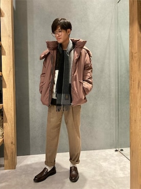 「COMME CA ISM（コムサイズム）のアイテム（ジャケット/アウター）」を使った、COMME CA ISM STAFFさん（メンズ・169cm）の冬コーディネート