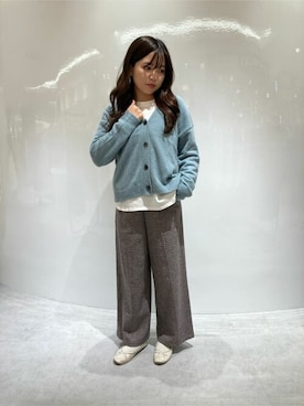 「ONIGIRI（オニギリ）のアイテム」を使った、COMME CA ISM STAFFさん（レディース・154cm）の冬コーディネート