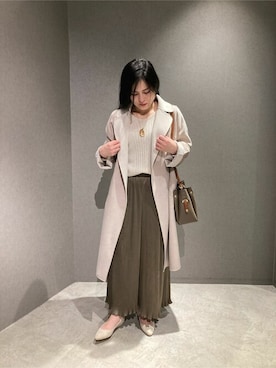 「COMME CA ISM（コムサイズム）のアイテム（ダウンジャケット/コート）」を使った、COMME CA ISM STAFFさん（レディース・158cm）の冬コーディネート