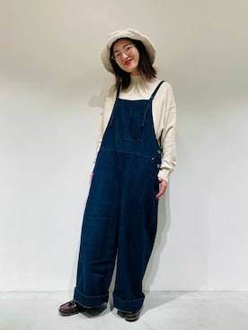 「ONIGIRI（オニギリ）のアイテム」を使った、COMME CA ISM STAFFさん（レディース・151cm）の冬コーディネート