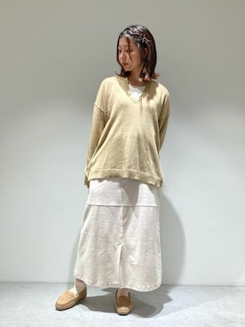 「ONIGIRI（オニギリ）のアイテム」を使った、COMME CA ISM STAFFさん（レディース・161cm）の冬コーディネート