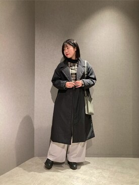 「COMME CA ISM（コムサイズム）のアイテム（その他アウター）」を使った、COMME CA ISM STAFFさん（レディース・161cm）の冬コーディネート