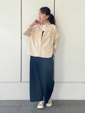 「ONIGIRI（オニギリ）のアイテム（スニーカー）」を使った、COMME CA ISM STAFFさん（レディース・164cm）の冬コーディネート