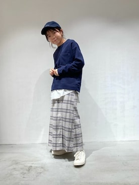 「ONIGIRI（オニギリ）のアイテム（スニーカー）」を使った、COMME CA ISM STAFFさん（レディース・148cm）の冬コーディネート