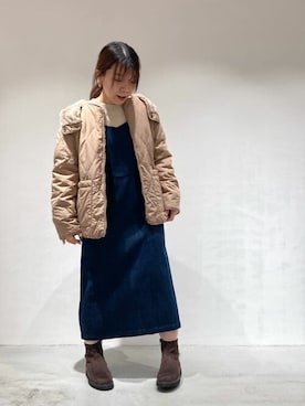 「ONIGIRI（オニギリ）のアイテム（ブルゾン）」を使った、COMME CA ISM STAFFさん（レディース・148cm）の冬コーディネート