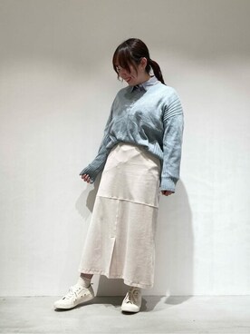 「ONIGIRI（オニギリ）のアイテム」を使った、COMME CA ISM STAFFさん（レディース・156cm）の冬コーディネート