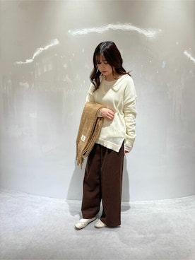 「ONIGIRI（オニギリ）のアイテム」を使った、COMME CA ISM STAFFさん（レディース・154cm）の冬コーディネート