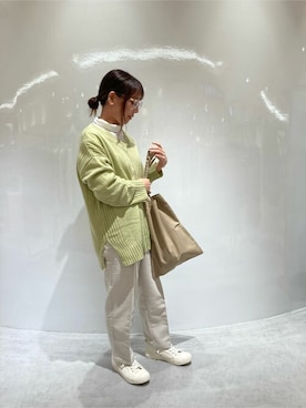 「ONIGIRI（オニギリ）のアイテム」を使った、COMME CA ISM STAFFさん（レディース・148cm）の冬コーディネート