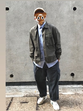 「BEN DAVIS（ベンデイビス）のアイテム（キャップ）」を使った、waiwaiwai83さん（メンズ・170cm）の冬コーディネート