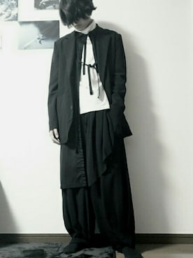 「Y's（ワイズ）のアイテム（その他アウター）」を使った、もにょさん（メンズ・172cm）の秋コーディネート