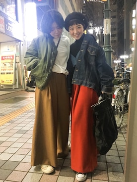 「SO（エスオー）のアイテム（パンツ）」を使った、mamiさん（レディース・155cm）の冬コーディネート