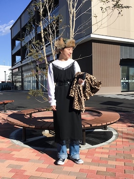 「SWAGGER（スワッガー）のアイテム（ハンチング/ベレー帽）」を使った、mamiさん（レディース・155cm）の冬コーディネート