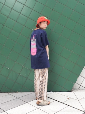 「アイテム（帽子）」を使った、mamiさん（レディース・155cm・30代）の夏コーディネート