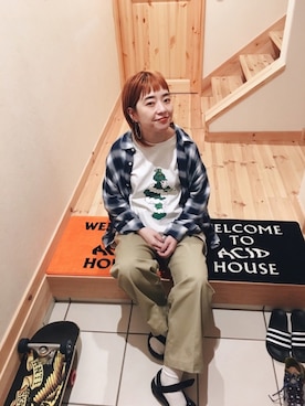「FUJIROCKEEN」｜mamiさん（レディース・155cm）の夏コーディネート