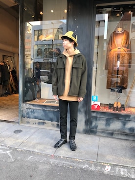 「Johnbull Private labo（ジョンブルプライベートラボ）のアイテム（パーカー）」を使った、shogoさん（メンズ・176cm）の秋コーディネート