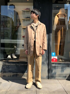 「WhoWhat（フーワット）のアイテム（ジャケット/アウター）」を使った、shogoさん（メンズ・176cm）の春コーディネート