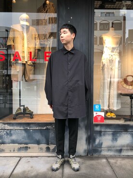 「Johnbull Private labo（ジョンブルプライベートラボ）のアイテム（シャツ/ブラウス）」を使った、shogoさん（メンズ・176cm）の夏コーディネート