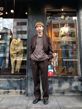 「LEMAIRE（ルメール）のアイテム（ジャケット/アウター）」を使った、shogoさん（メンズ・176cm）の秋コーディネート