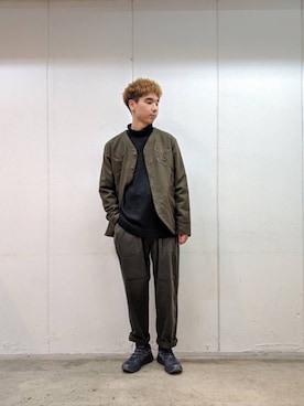 「Johnbull Private labo（ジョンブルプライベートラボ）のアイテム（チノパンツ）」を使った、shogoさん（メンズ・176cm）の秋コーディネート