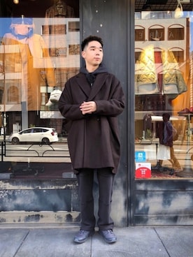 「BASISBROEK（バシスブルック）のアイテム（ジャケット/アウター）」を使った、shogoさん（メンズ・176cm）の秋コーディネート