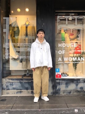 「ジョンブル　プライベート　ラボ(Johnbull Private labo)」｜「アイテム（パーカー）」を使った、shogoさん（メンズ・176cm）の冬コーディネート