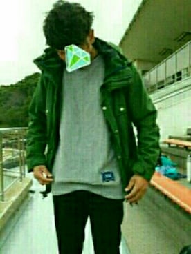 「Leyline」｜「アイテム（マウンテンパーカー）」を使った、くましーさん（メンズ・168cm）の秋コーディネート