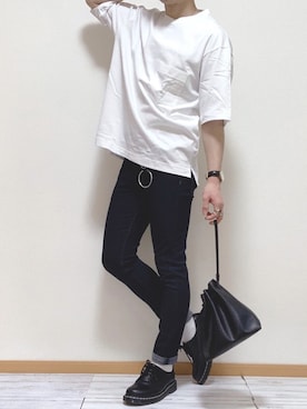 「LIDNM（リドム）のアイテム（財布/小物）」を使った、ともさん（メンズ・168cm）の夏コーディネート
