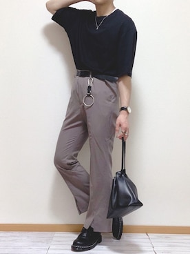 「LIDNM（リドム）のアイテム（財布/小物）」を使った、ともさん（メンズ・168cm）の夏コーディネート