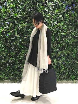 「アイテム（ストール/ショール）」を使った、katanoさん（レディース・151cm）の夏コーディネート