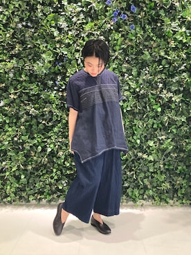 「Plantation（プランテーション）のアイテム」を使った、katanoさん（レディース・151cm）の夏コーディネート