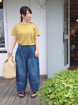 「Chaco（チャコ）のアイテム」を使った、D_MALL児島さん（レディース・153cm）の夏コーディネート