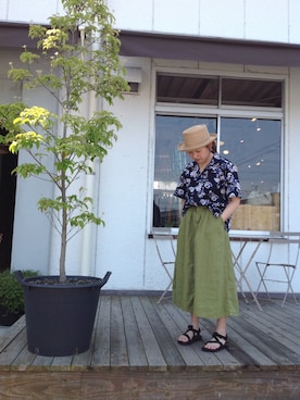 「Chaco（チャコ）のアイテム」を使った、D_MALL児島さん（レディース・153cm）の夏コーディネート