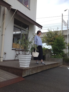 「nanamica（ナナミカ）のアイテム」を使った、D_MALL児島さん（レディース・165cm）の夏コーディネート