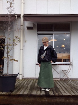 「ドミンゴ」｜「アイテム（帽子）」を使った、D_MALL児島さん（レディース・153cm）の春コーディネート
