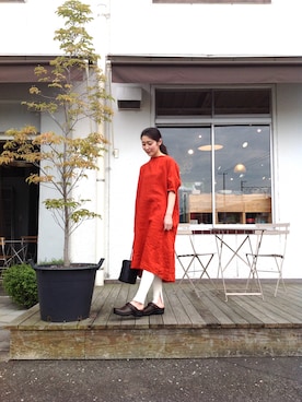 「D.M.G.（ドミンゴ）のアイテム」を使った、D_MALL児島さん（レディース・163cm）の春コーディネート